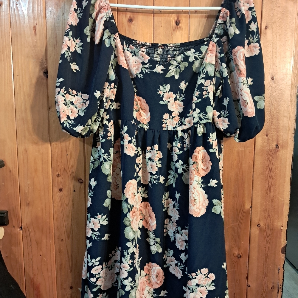 Floral Puff Sleeve Dress